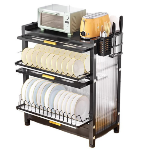 Escurridor Multifuncional Completo de Acero Inoxidable y Tapas de Vidrio +REGALO: Kit de Utensilios de Cocina